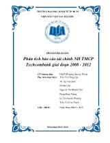 Phân tích báo cáo tài chính ngân hàng TMCP TechcomBank giai đoạn 2008-2012