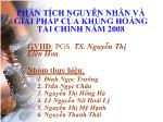 Phân tích nguyên nhân và giải pháp của khủng hoảng tài chính năm 2008