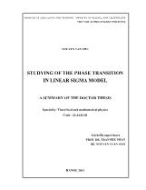 Studying of the phase transition in linear sigma model