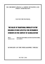 The value of traditional morality in the building of new lifestyle for vietnamese students in the context of globalization