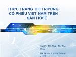 Thực trạng thị trường cổ phiếu Việt Nam trên sàn Hose