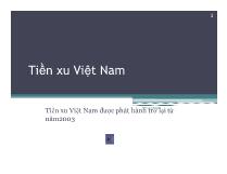 Tiền xu Việt Nam được phát hành trở lại từ năm 2003