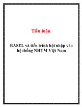 Tiểu luận BASEL và tiến trình hội nhập vào hệ thống NHTM Việt Nam