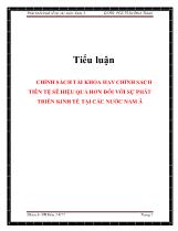 Tiểu luận Chính sách tài khóa hay chính sách tiền tệ sẽ hiệu quả hơn đối với sự phát triển kinh tế tại các nước Nam Á