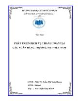 Tiểu luận Phát triển dịch vụ thanh toán tại các ngân hàng thương mại Việt Nam