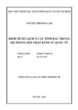 Tóm tắt luận án Kinh tế du lịch ở các tỉnh Bắc Trung Bộ trong hội nhập kinh tế quốc tế