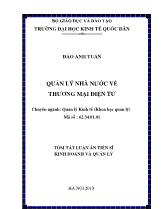 Tóm tắt luận án Quản lý Nhà nước về thương mại điện tử