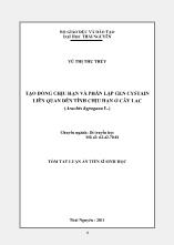 Tóm tắt luận án Tạo dòng chịu hạn và phân lập Gen Cystain liên quan đến tính chịu hạn ở cây lạc (Arachis hypogaea L.)