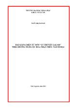 Bài giảng điện tử môn “lý thuyết galois” theo hướng tích cực hóa nhận thức người học