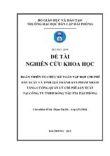 Đề tài Hoàn thiên tổ chức kế toán tập hợp chi phí sản xuất và tính giá thành sản phẩm nhằm tăng cường quản lý chi phí sản xuất tại công ty TNHH đóng tàu PTS Hải Phòng