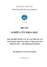 Đề tài Một số biện pháp cơ cấu lại nhân sự tại ngân hàng thương mại cổ phần Sài Gòn thương tín – Chi nhánh Hải Phòng