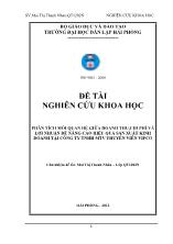 Đề tài Phân tích mối quan hệ giữa doanh thu,chi phí và lợi nhuận để nâng cao hiệu quả sản xuất kinh doanh tại công ty TNHH MTV thuyền viên Vipco