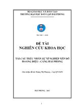 Đề tài Tái cấu trúc nhân sự xí nghiệp xếp dỡ Hoàng Diệu - Cảng Hải Phòng