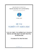 Đề tài Tái cấu trúc tài chính tại cảng Hải Phòng để phù hợp với môi trường kinh doanh