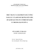 Đề tài Thực trạng và giải pháp tăng cường năng lực của đội ngũ hướng dẫn viên du lịch tại công ty cổ phần du lịch và thương mại Xuyên Á