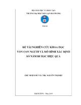 Đề tài Vốn con người và mô hình xác định số năm đi học hiệu quả