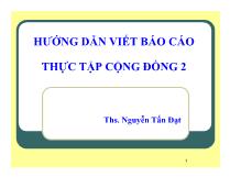 Hướng dẫn viết báo cáo thực tập cộng đồng 2