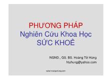 Phương pháp nghiên cứu khoa học sức khoẻ