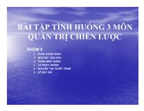 Bài tập tình huống 3 môn quản trị chiến lược