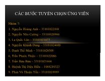 Các bước tuyển chọn ứng viên