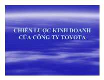 Chiến lược kinh doanh của công ty Toyota