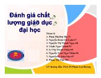 Đánh giá chất lượng giáo dục đại học