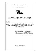 Đề tài Dịch vụ bán lẻ của các siêu thị Việt Nam – cơ hội và thách thức khi Việt Nam gia nhập WTO