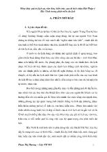 Đề tài Khai thác giá trị lịch sử, văn hóa, kiến trúc của di tích chùa Bút Tháp ở Bắc Ninh trong phát triển du lịch