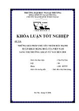 Đề tài Những giải pháp chủ yếu nhằm đẩy mạnh xuất khẩu hàng hoá của Việt Nam sang thị trường Asean từ nay đến 2010