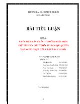 Đề tài Phân tích bản chất và những biểu hiện chủ yếu của chủ nghĩa tư bản độc quyền nhà nước. nhận xét và rút ra ý nghĩa