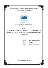 Đề tài Ứng dụng lý thuyết độ tin cậy và bảo trì tại nhà máy sản xuất bộ thu công ty TNHH Sonion Việt Nam