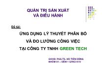 Đề tài Ứng dụng lý thuyết phân bố và đo lường công việc tại công ty TNHH green tech