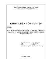 Đề tài Vận dụng marketing quốc tế trong việc đẩy mạnh xuất khẩu hàng dệt may Việt Nam vào thị trường EU