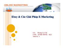 Ebay và các giải pháp E-Marketing ebay và các giải pháp E-marketing