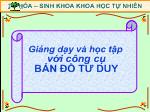 Giảng dạy và học tập với công cụ bản đồ tư duy