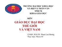 Giáo dục đại học thế giới và Việt Nam: Tình hình chung của giáo dục đại học Việt Nam và Giáo dục đại học ngoài công lập ở Việt Nam