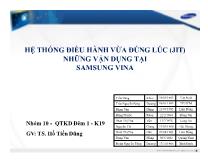 Hệ thống điều hành vừa đúng lúc (jit) những vận dụng tại samsung vina