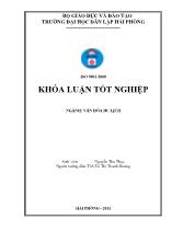 Khóa luận Khai thác giá trị kiến trúc nhà ở của ngƣời việt từ truyền thống đến hiện đại tại một số làng vùng đồng bằng bắc bộ để phục vụ hoạt động du lịch