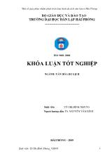 Khóa luận Một số giải pháp nhằm phát triển loại hình du lịch văn hóa ở Hải Phòng