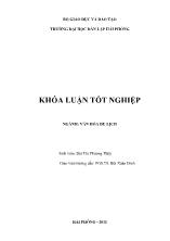 Khóa luận Nghi lễ cày tịch điền đọi sơn huyện duy tiên tỉnh hà nam với phát triển du lịch