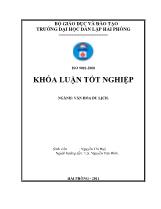 Khóa luận Nghiên cứu mô hình các câu lạc bộ cung văn hóa lao động hữu nghị việt tiệp gắn với văn hóa du lịch