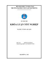 Khóa luận Thực trạng và một số giải pháp nhằm hoàn thiện văn hóa doanh nghiệp tại công ty cổ phần Hồng Nhật