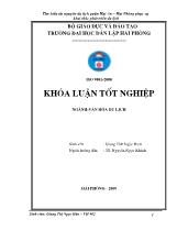 Khóa luận Tìm hiểu tài nguyên du lịch quận HảI An – HảI Phòng phục vụ khai thác phát triển du lịch