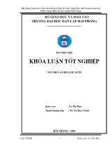 Khóa luận Xây dựng chùa linh sơn và một số di tích lịch sử - Công trình văn hoá phụ cận trở thành trọng điểm du lịch huyện Kiến Thụy