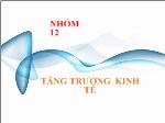 Kinh tế thương mại - Tăng trưởng kinh tế