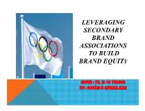 Leveraging secondary brand associations to build brand equity