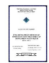 Luận văn Ứng dựng phần mềm Etap tính toán tổn thất ðiện áp dòng điện ngắn mạch