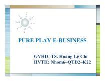 Pure play e-Business