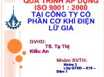 Quá trình áp dụng iso 9001:2000 tại công ty cổ phần cơ khí điện lữ gia