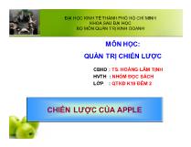 Quản trị chiến lược - Chiến lược của Apple